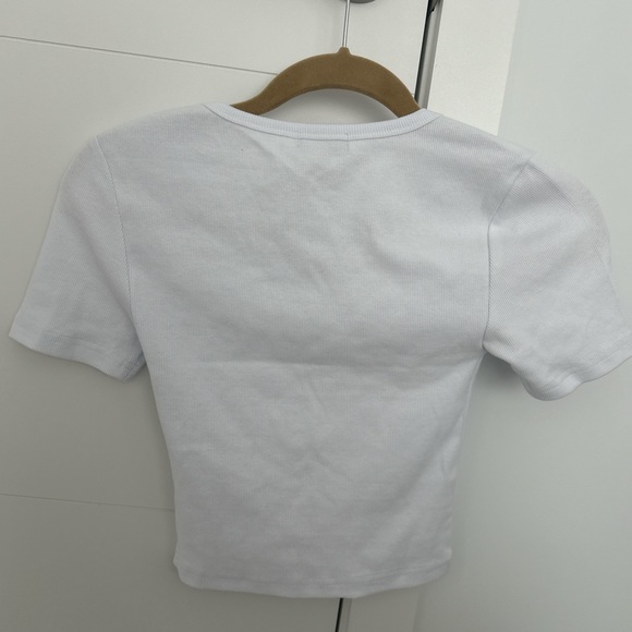 NWT White Crop Top, Size M - Picture 3 of 4
